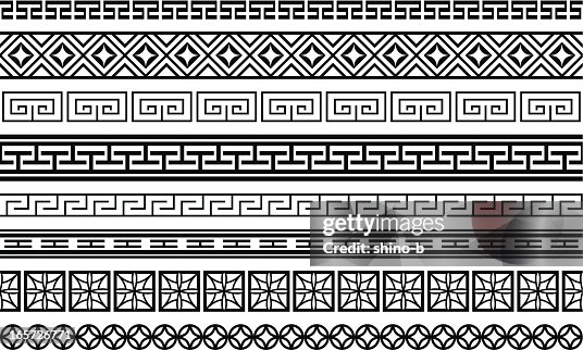 Eight Asian style borders Eight Asian style borders