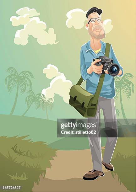 photographer - dslr camera stock illustrations
