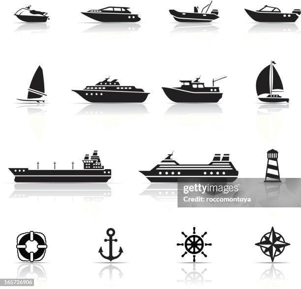 illustrations, cliparts, dessins animés et icônes de ensemble d'icônes, des bateaux et les bateaux - balise flottante