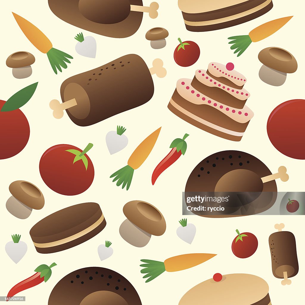 Object Patterns Food Seamless Food Pattern High-Res Vector Graphic - Getty Images