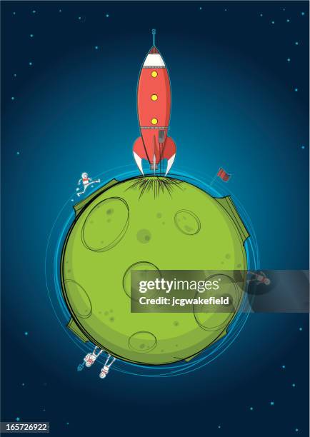 space rocket on planet - spaceship window stock illustrations