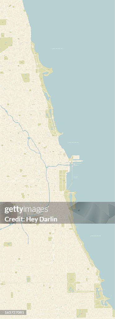 Chicago Coastline Map