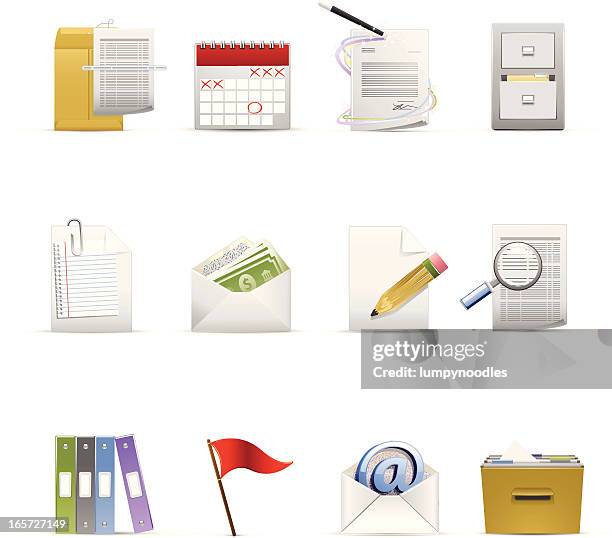 administrative icons - brown envelope stock illustrations