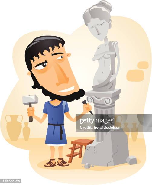 illustrations, cliparts, dessins animés et icônes de escultor griego - grèce antique