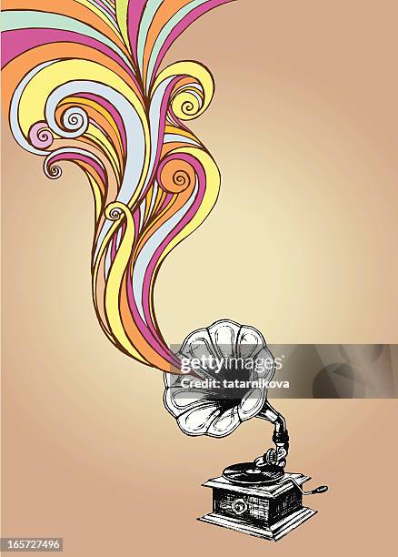 gramophone - gramophone vector stock illustrations