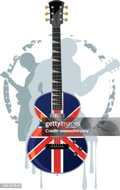 punk-rock guitar - control knob stock illustrations