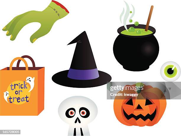 halloween-kollektion - cauldron stock-grafiken, -clipart, -cartoons und -symbole