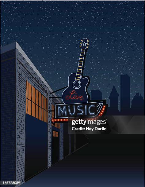 illustrations, cliparts, dessins animés et icônes de de la musique live dans la ville - country music