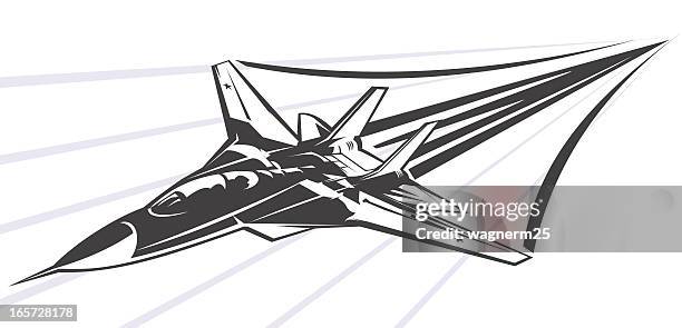 illustrations, cliparts, dessins animés et icônes de supersonique f-14 tomcat - avion de chasse