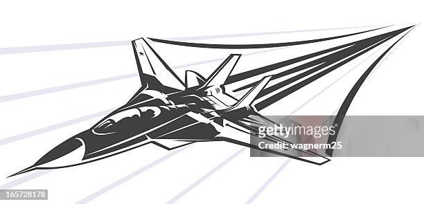 supersonic f-14 - war plane stock illustrations