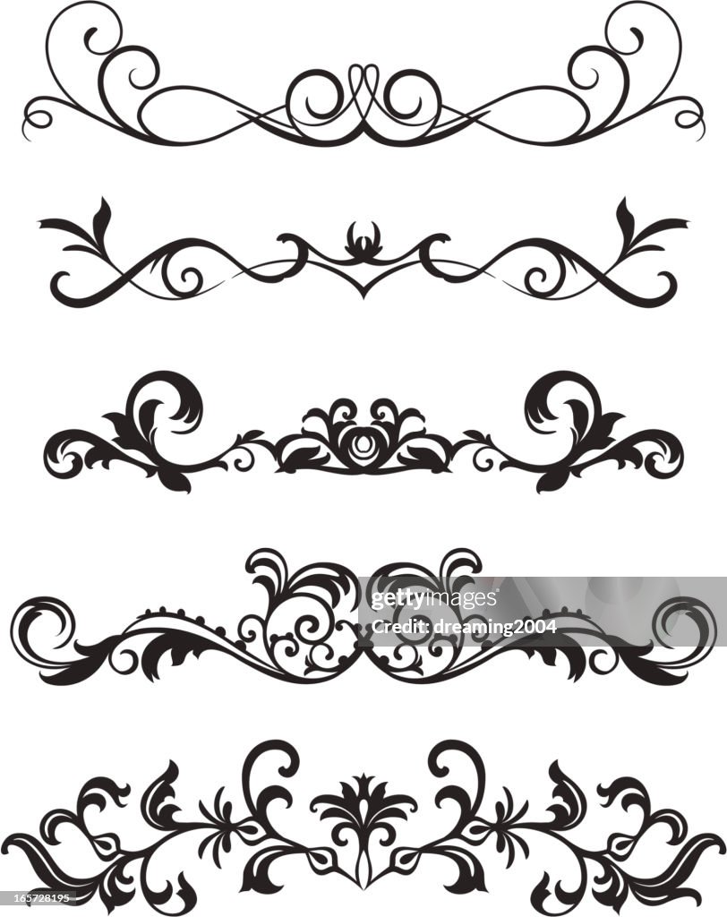 Vector Fancy Ritin Fancy Scroll Design Vector