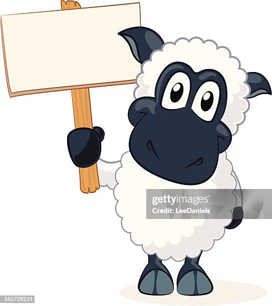 sheep cartoon - sheep wool stock illustrations