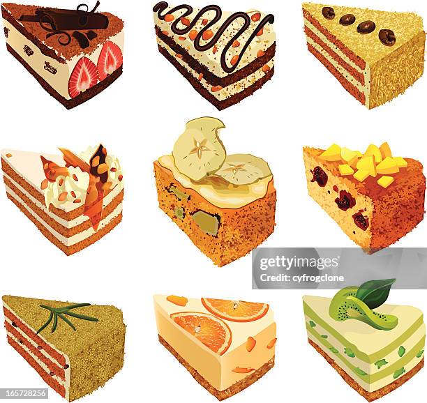 cakes - strawberry shortcake stock illustrations