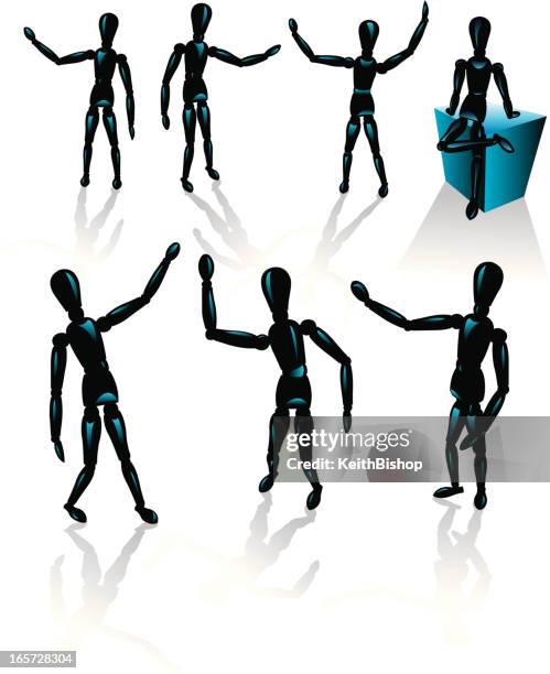 mannequin - meeting gestures or teaching - hostess stock illustrations