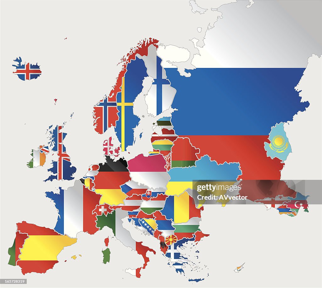 Europe flags