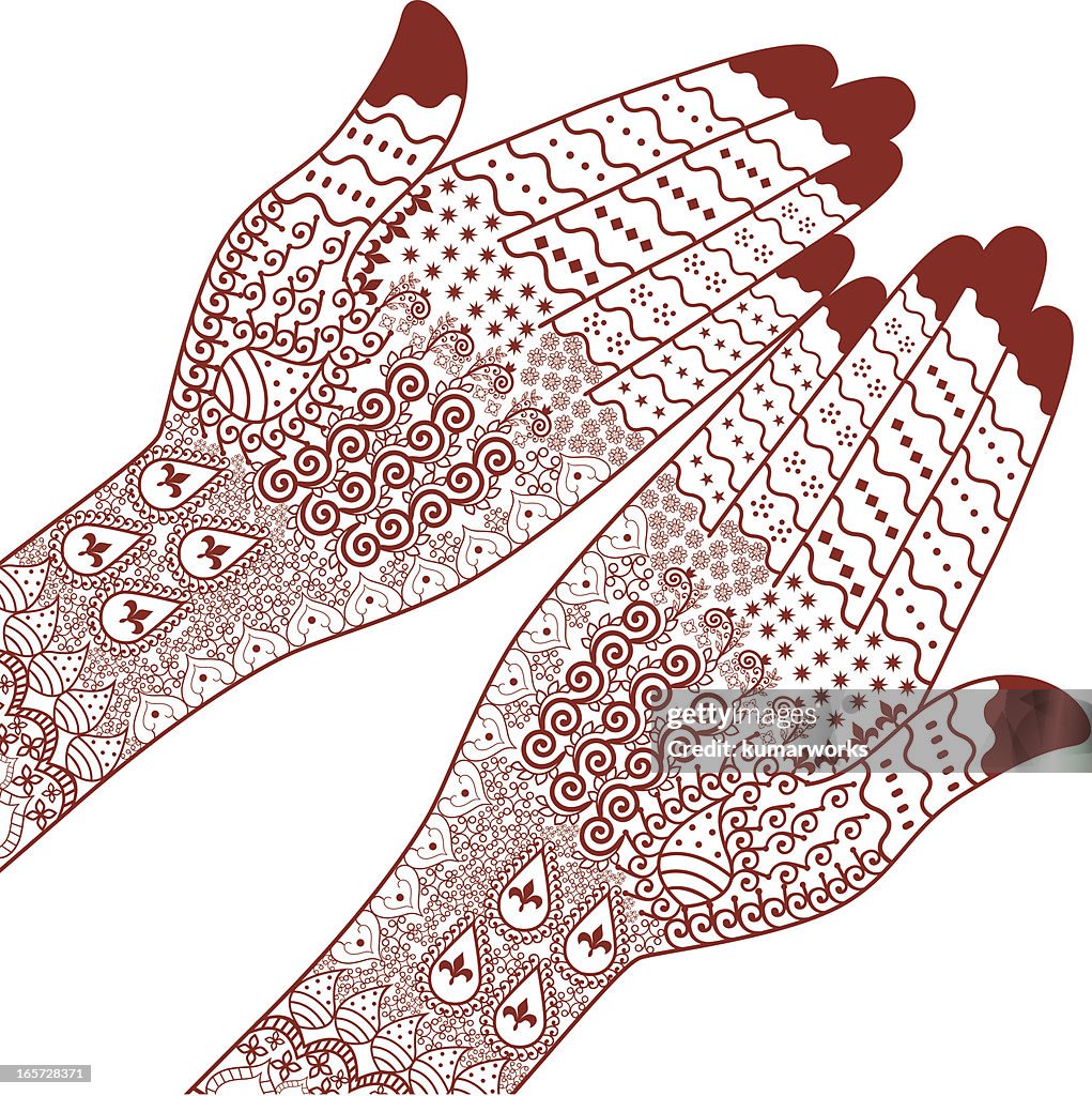 Mhandi Vector Hand Mehndi Design High-Res Vector Graphic - Getty Images