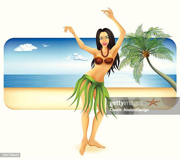 hula dancer - hula stock illustrations