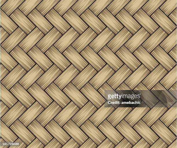 diagonal rattan seamless - straw stock illustrations