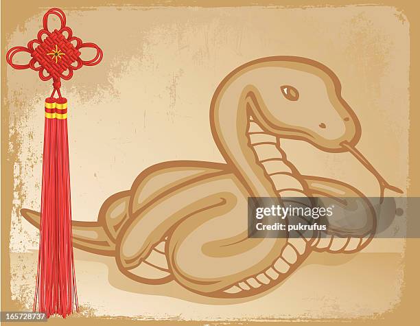 parchment snake - brown snake stock illustrations