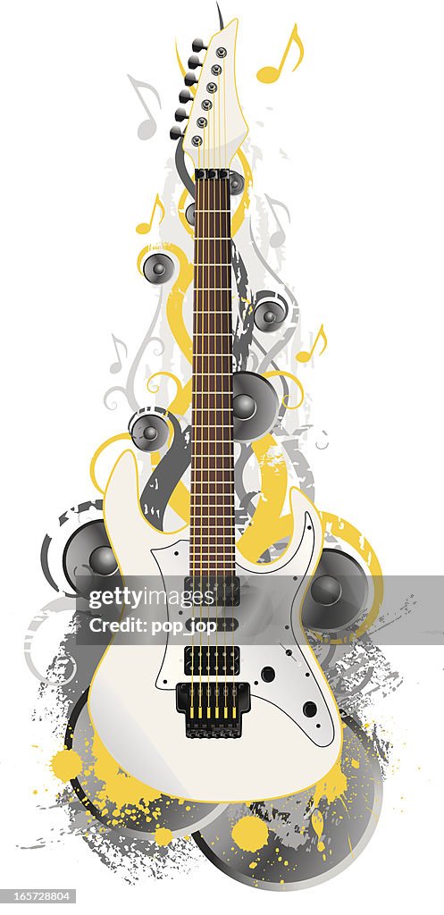 White electric guitar