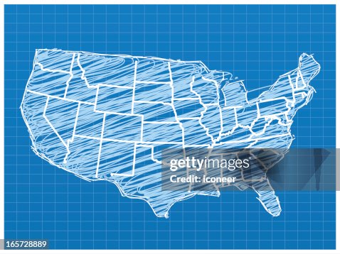 USA Map sketched USA Map sketched