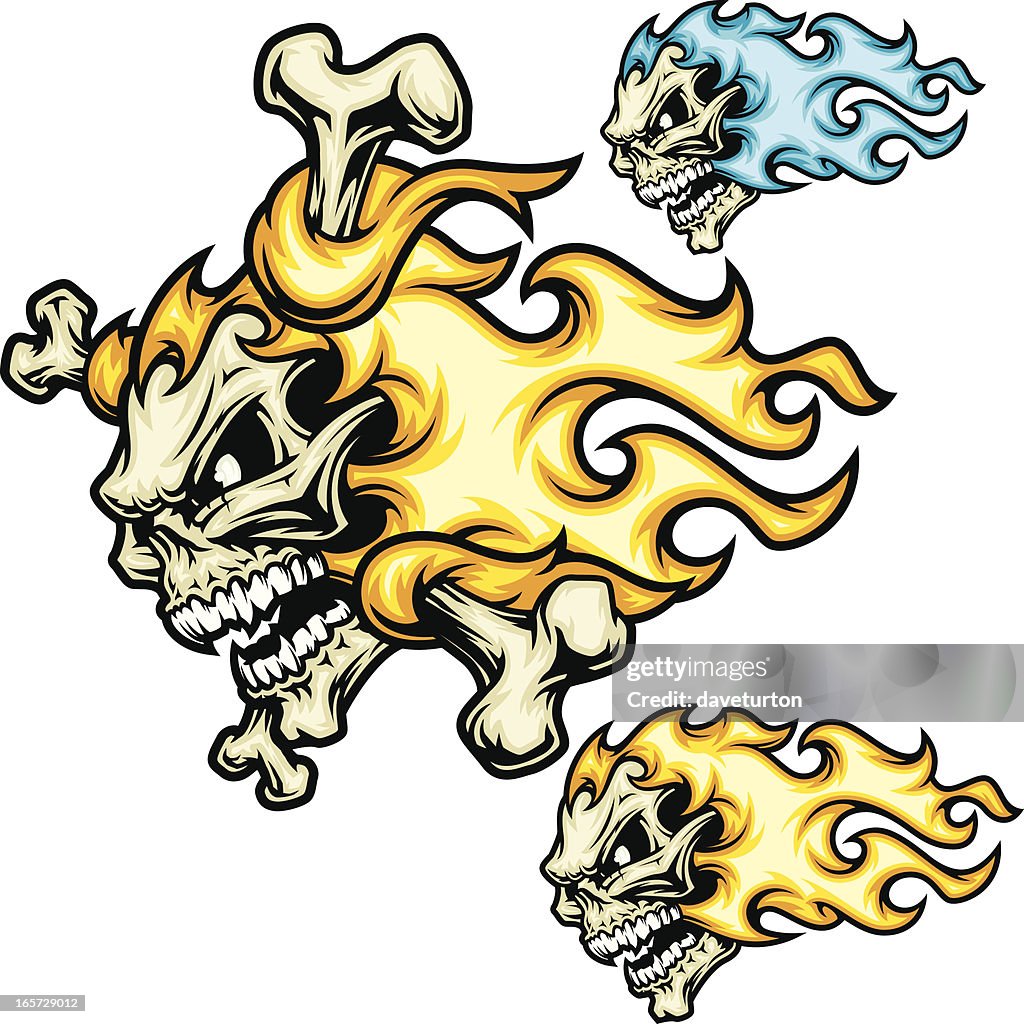 Skull and Crossbones Flamed