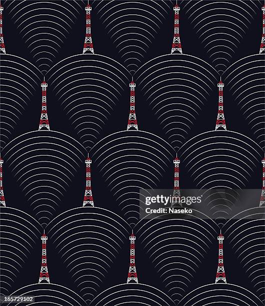wireless tower - seamless texture - cell tower stock illustrations