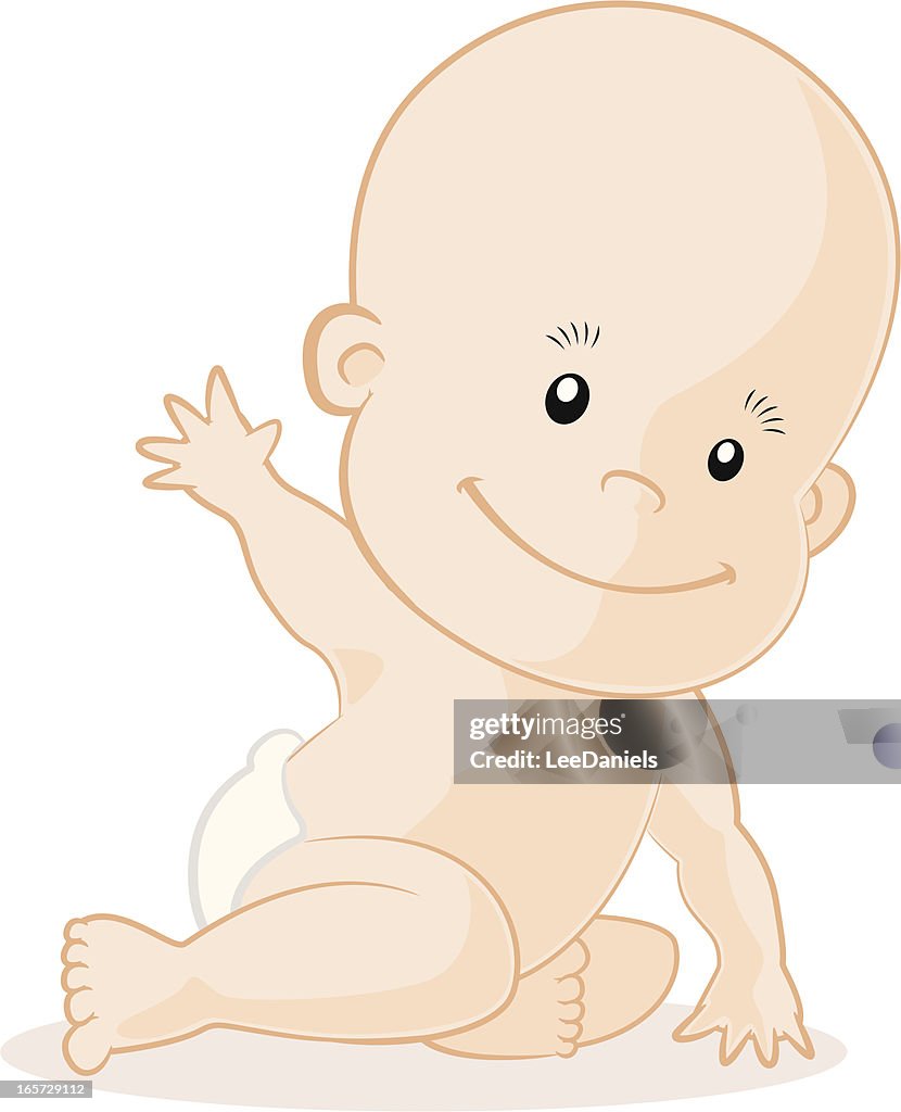 Baby waving