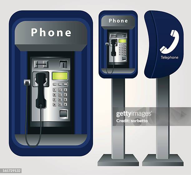 bildbanksillustrationer, clip art samt tecknat material och ikoner med telephone booth - pay phone