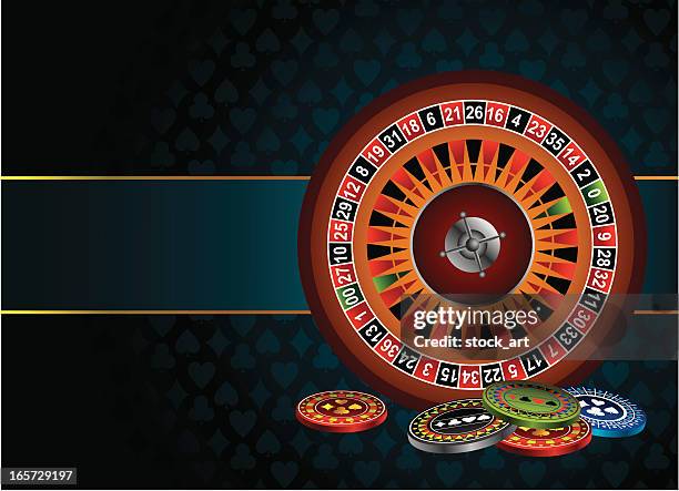 stockillustraties, clipart, cartoons en iconen met casino background - roulette