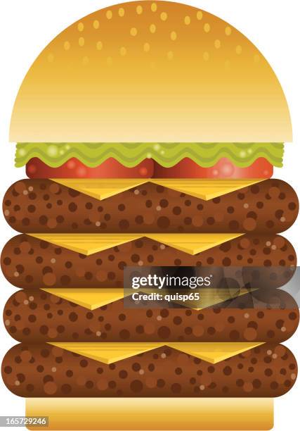 cheeseburger - bread roll white background stock illustrations