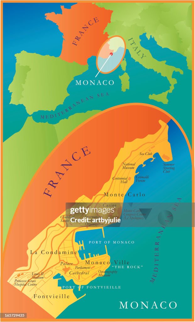 Map of Monaco