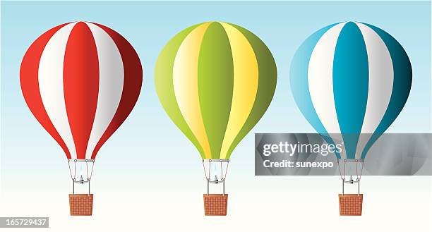 air baloons - hot air balloon stock illustrations