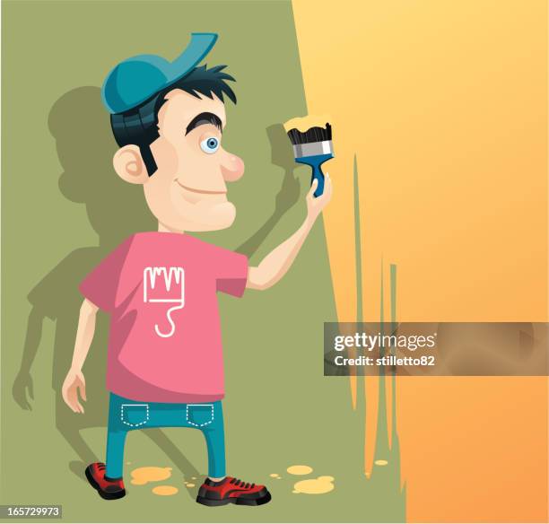 painter - light denim stock illustrations
