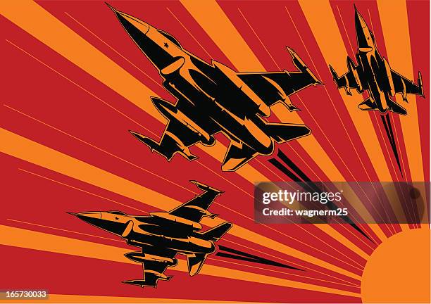 flying with the sun - air force stock illustrations