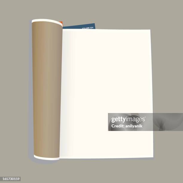 illustrazioni stock, clip art, cartoni animati e icone di tendenza di modello vuoto rivista - sparse