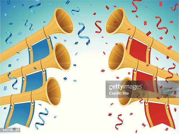 blue versus red team competition - versus stock illustrations
