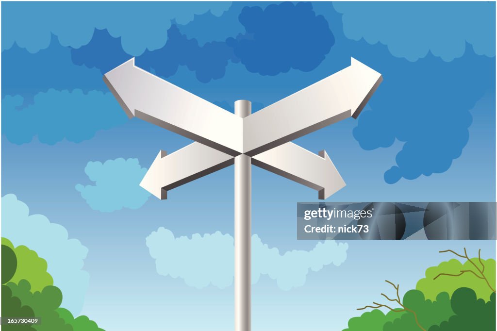 Drection Sign Direction Sign High-Res Vector Graphic - Getty Images