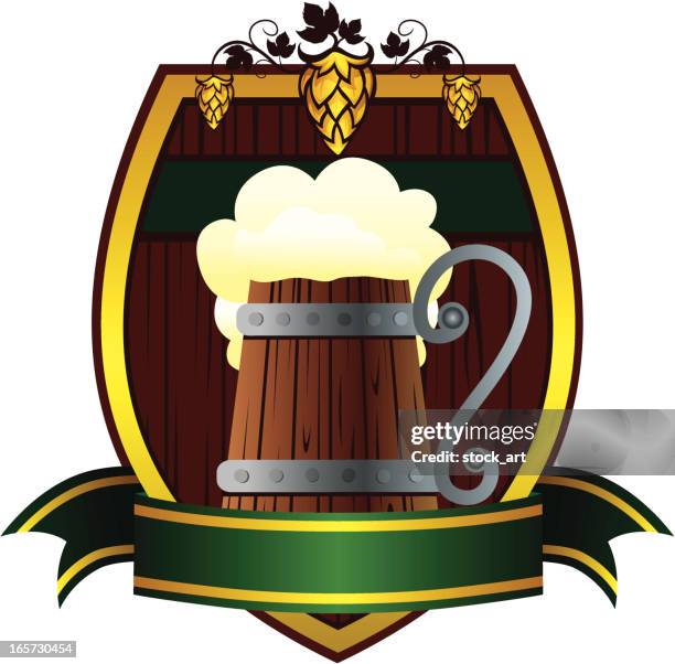 pub emblem - barley stock illustrations