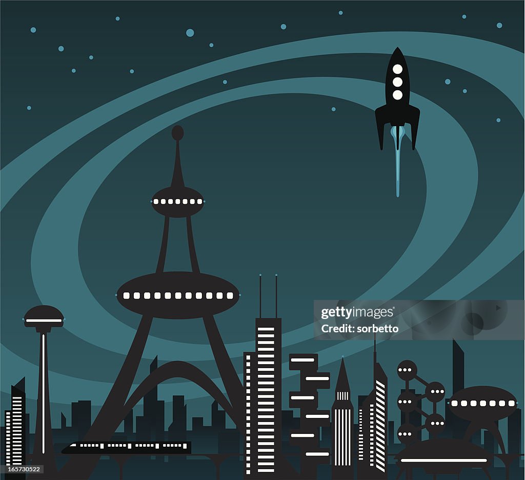 Future Life Vector Future City Skyline Vector Future City Vector Images – Browse