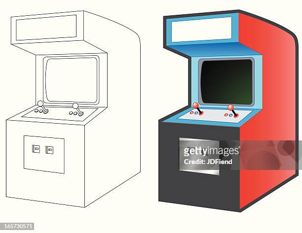 arcade machines - video arcade game stock illustrations