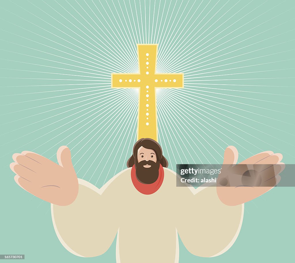Good Friday Jesus Christ With A Cross High-Res Vector Graphic - Getty Images