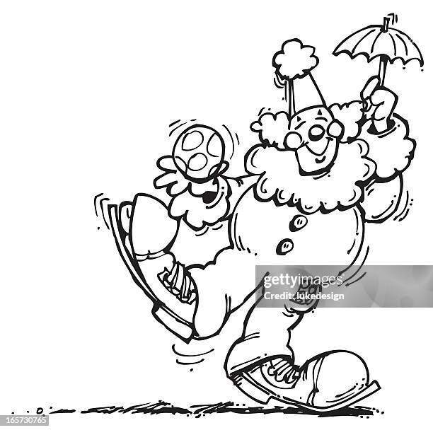 clown - child pulling face stock illustrations