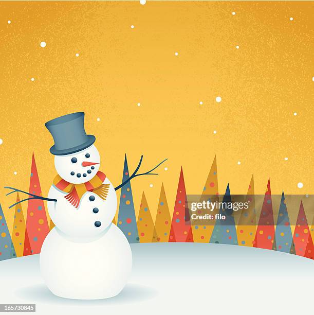 winter background - yellow scarf stock illustrations