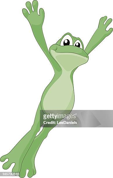 Cartoon Frog Jumping High Res Illustrations - Getty Images