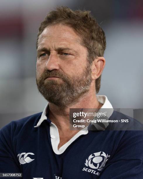 Peter Butler Rugby Actor Gerard Butler during a Rugby World Cup match between South ...