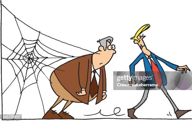 standing style - evaluating top management stock illustrations