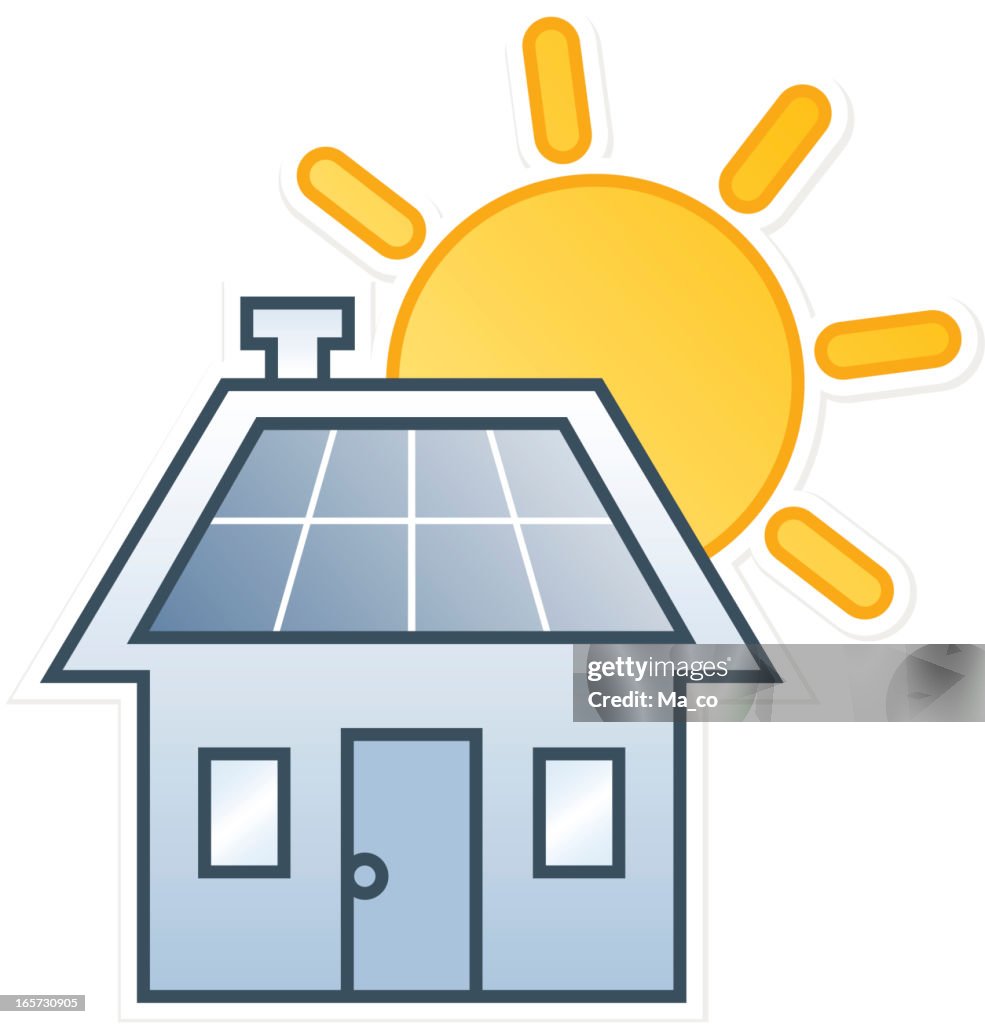 Solar Energy House Symbol