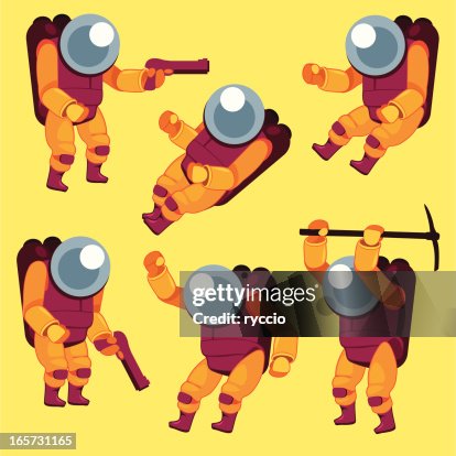 Vector astronaut, optimized for animation Vector astronaut, optimized for animation