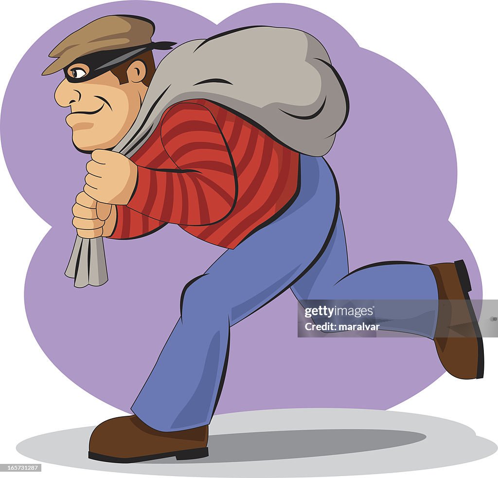 Thief Cartoon High-Res Vector Graphic - Getty Images